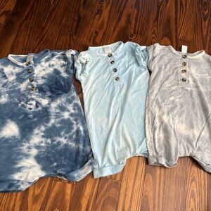 Lou Lou & Company Bundle of Summer Rompers Tie Dye